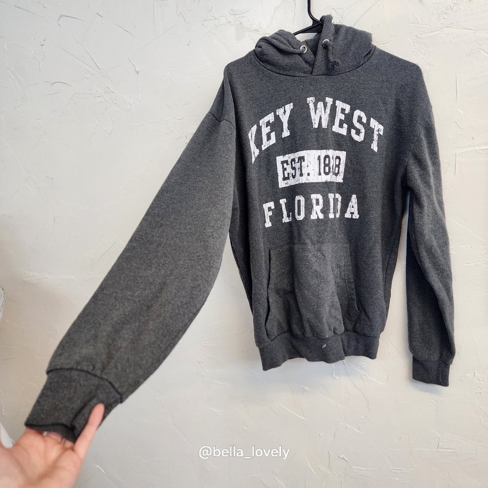 Key West Florida Graphic Hooded Sweatshirt - Charcoal - Picture 2 of 5